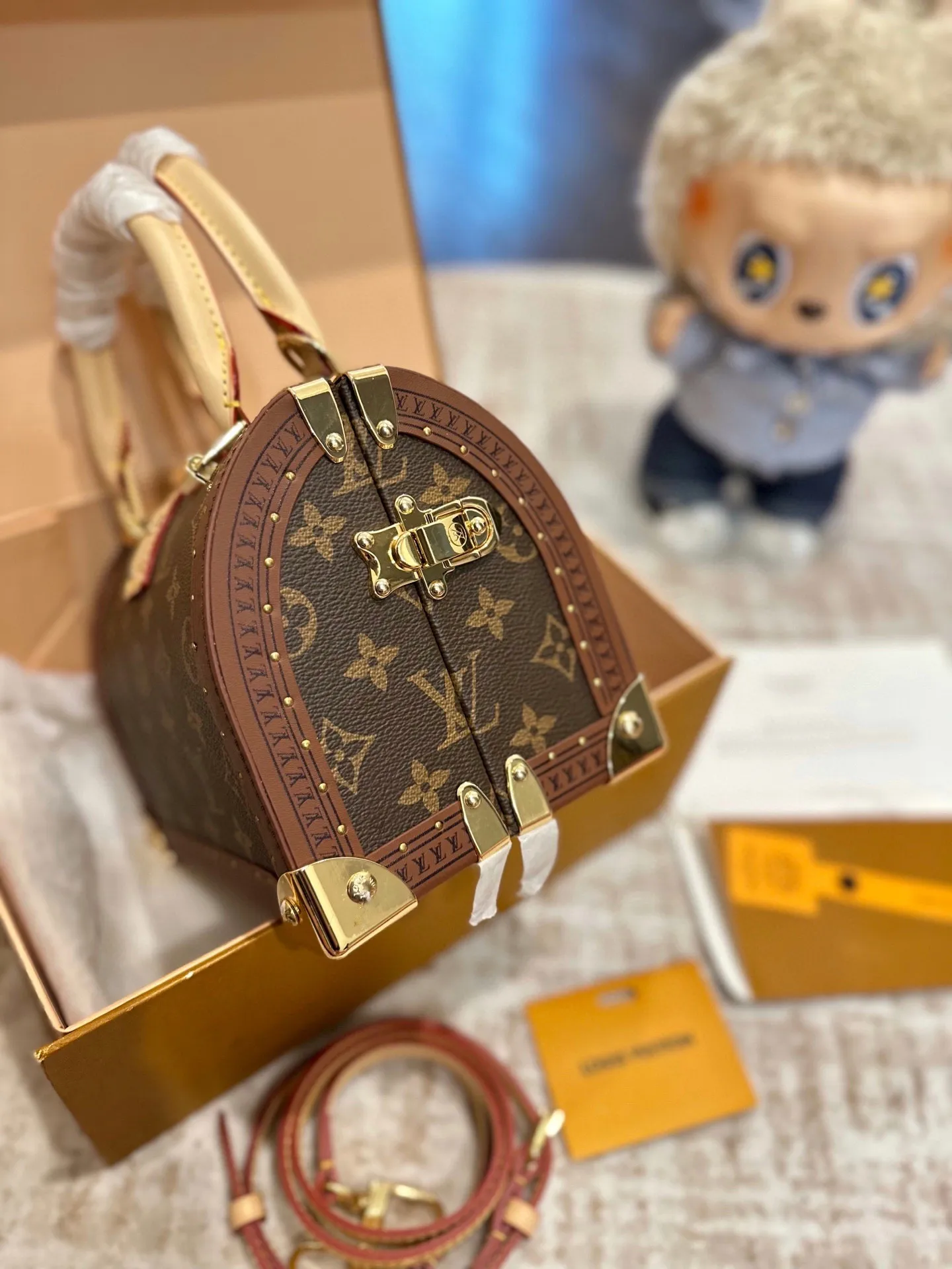 Speedy Trunk 20 Luxury Hard-Sided Handbag HD QC Photos
