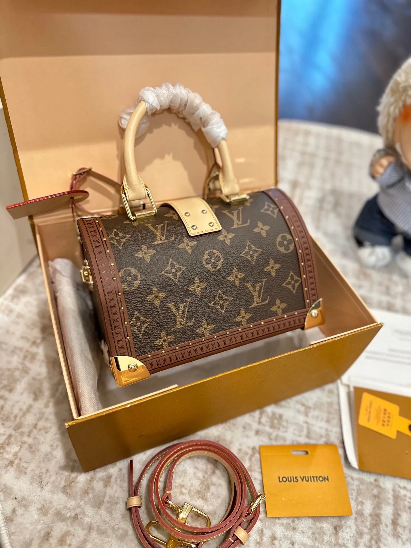LV Speedy Trunk 20 Original-Grade Cowhide Trim