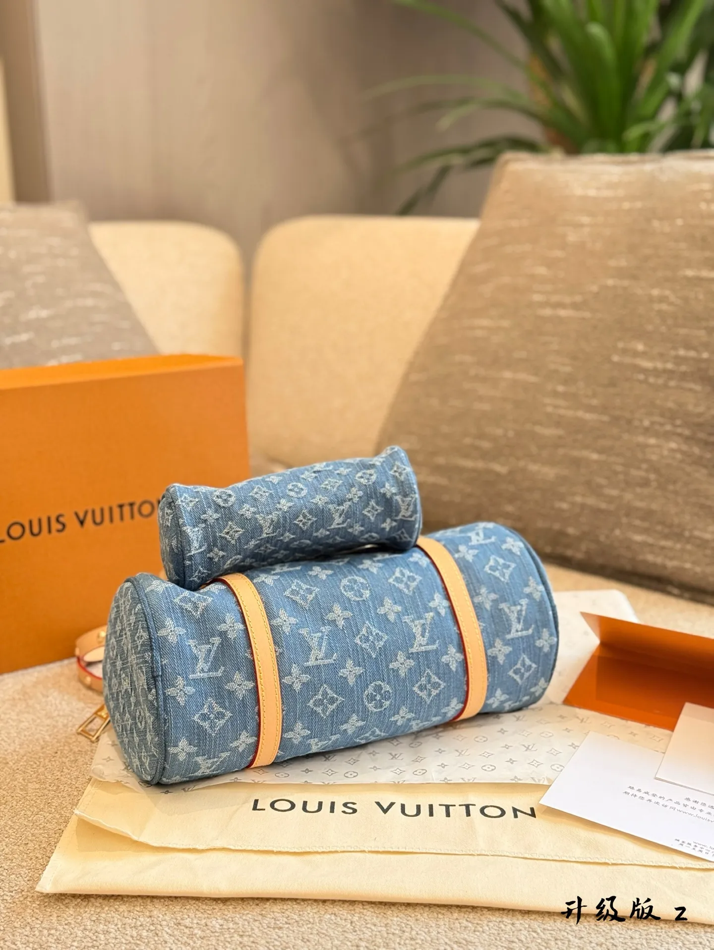 1:1 LV Papillon Denim Bag Original Grade UK