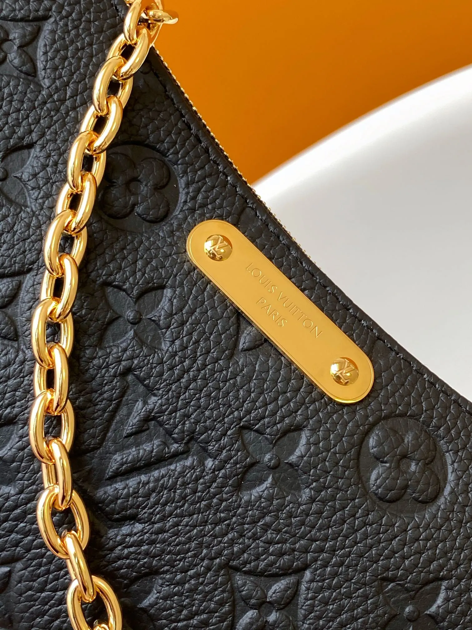Designer LV Liv Pochette Black Empreinte xiashuluxe UK