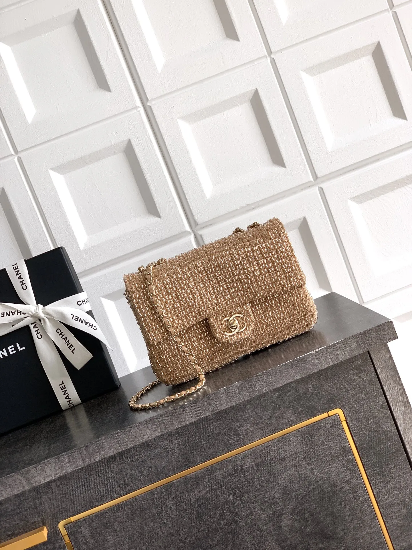 Chanel 26S Champagne Woven Evening Bag 1:1 Quality UK