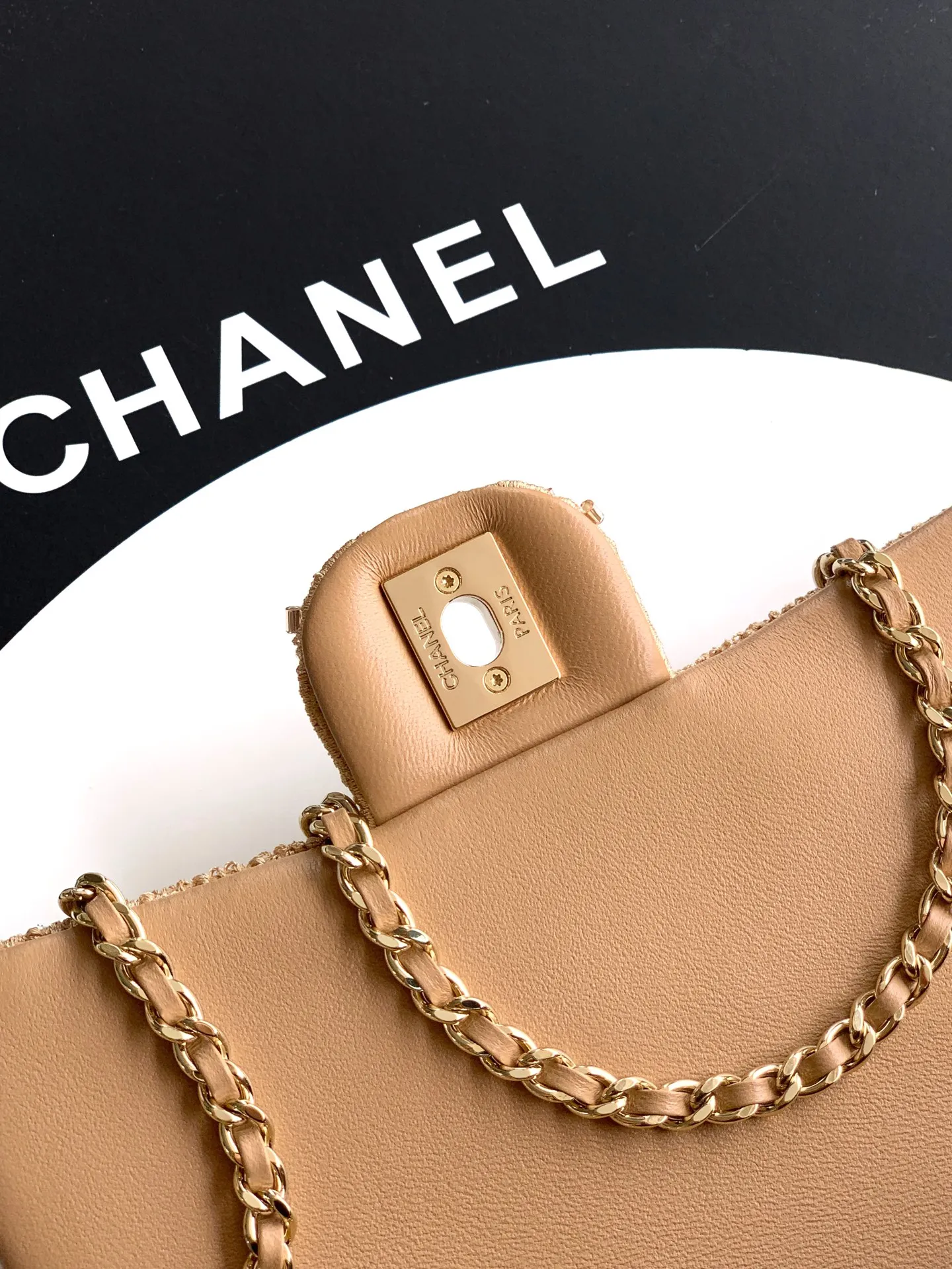 Luxury Chanel Evening Bag Champagne 1:1 London Delivery