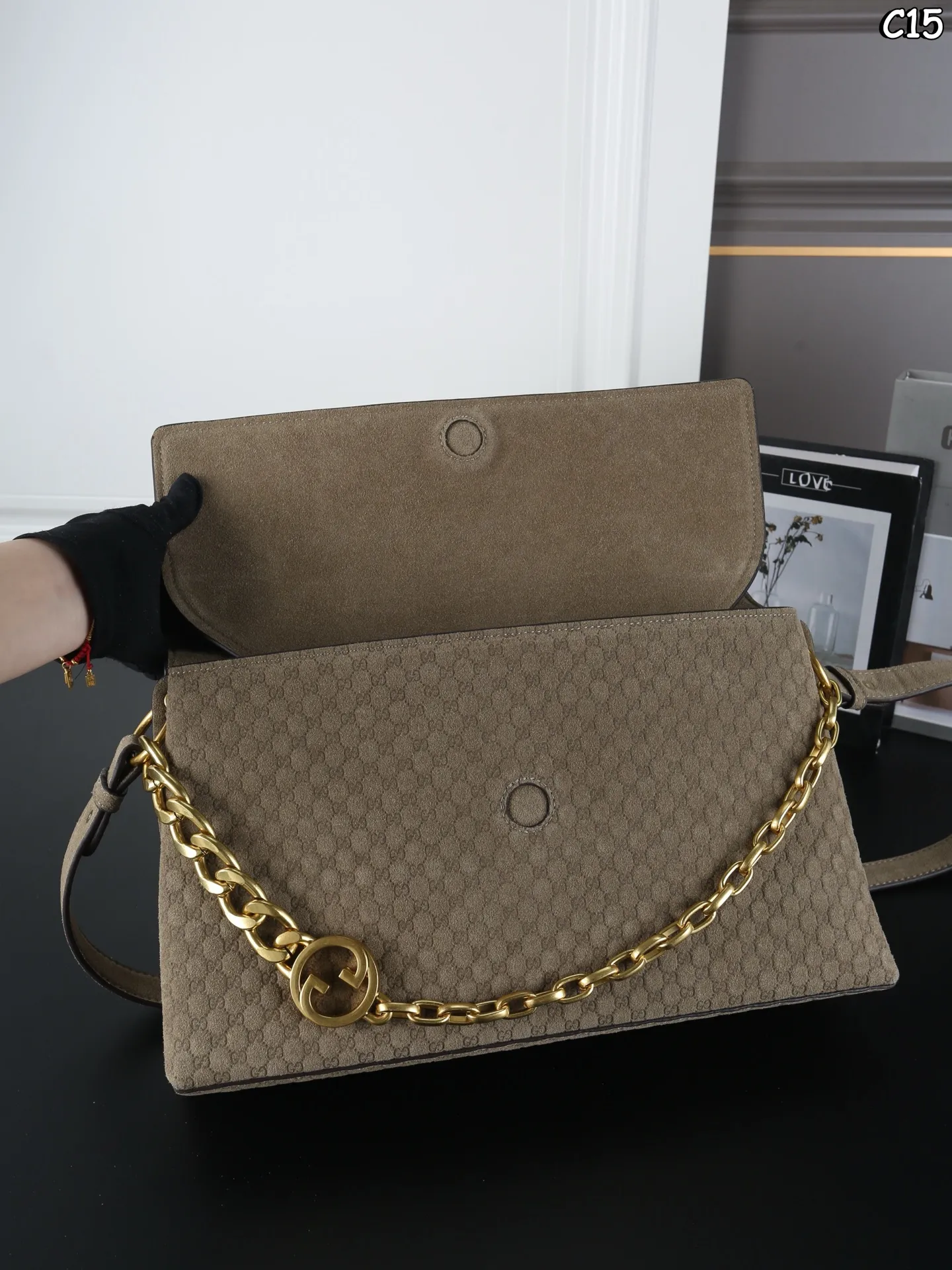Gucci Suede Bag Double Customs Clearance Europe