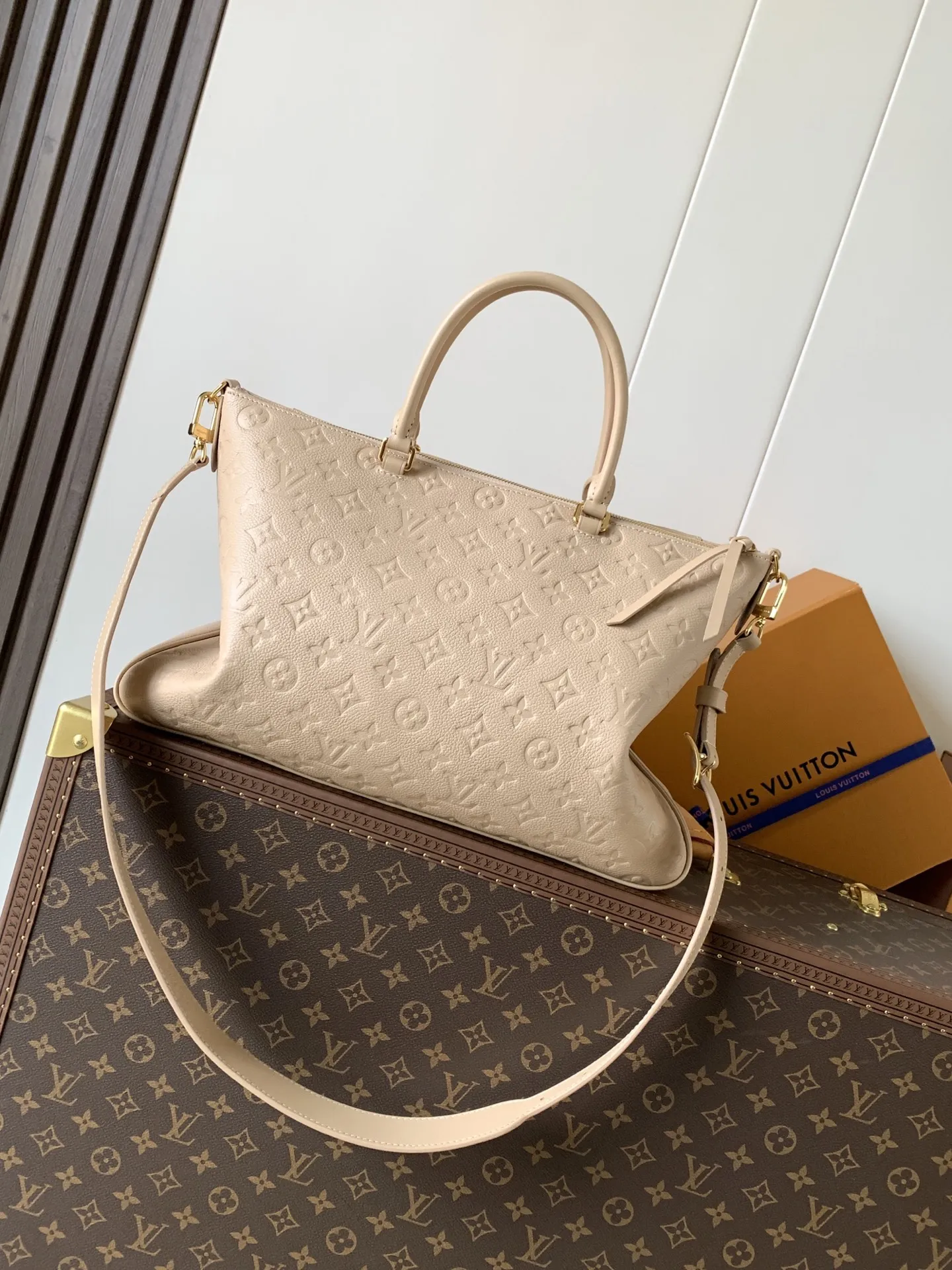 Premium Cowhide Monogram Tote Bag Italy Spain Tax-Inclusive