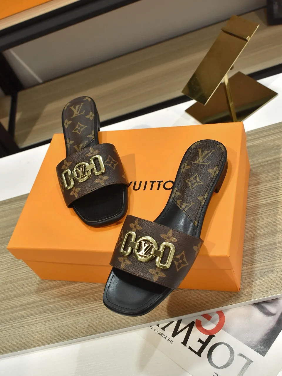 LV Summer Sandals Monogram Canvas Original Quality
