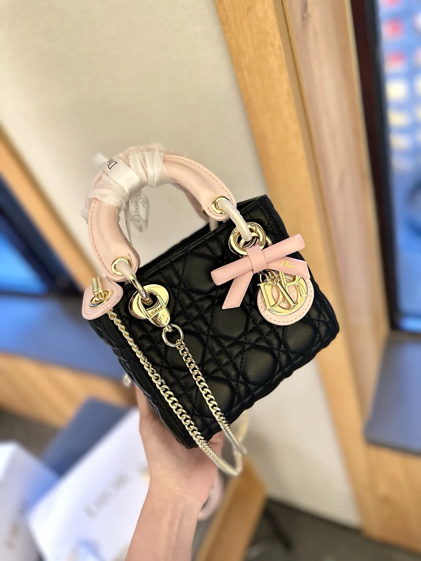 Top View: Quality Lambskin and Bow Detail - Refined Office Look