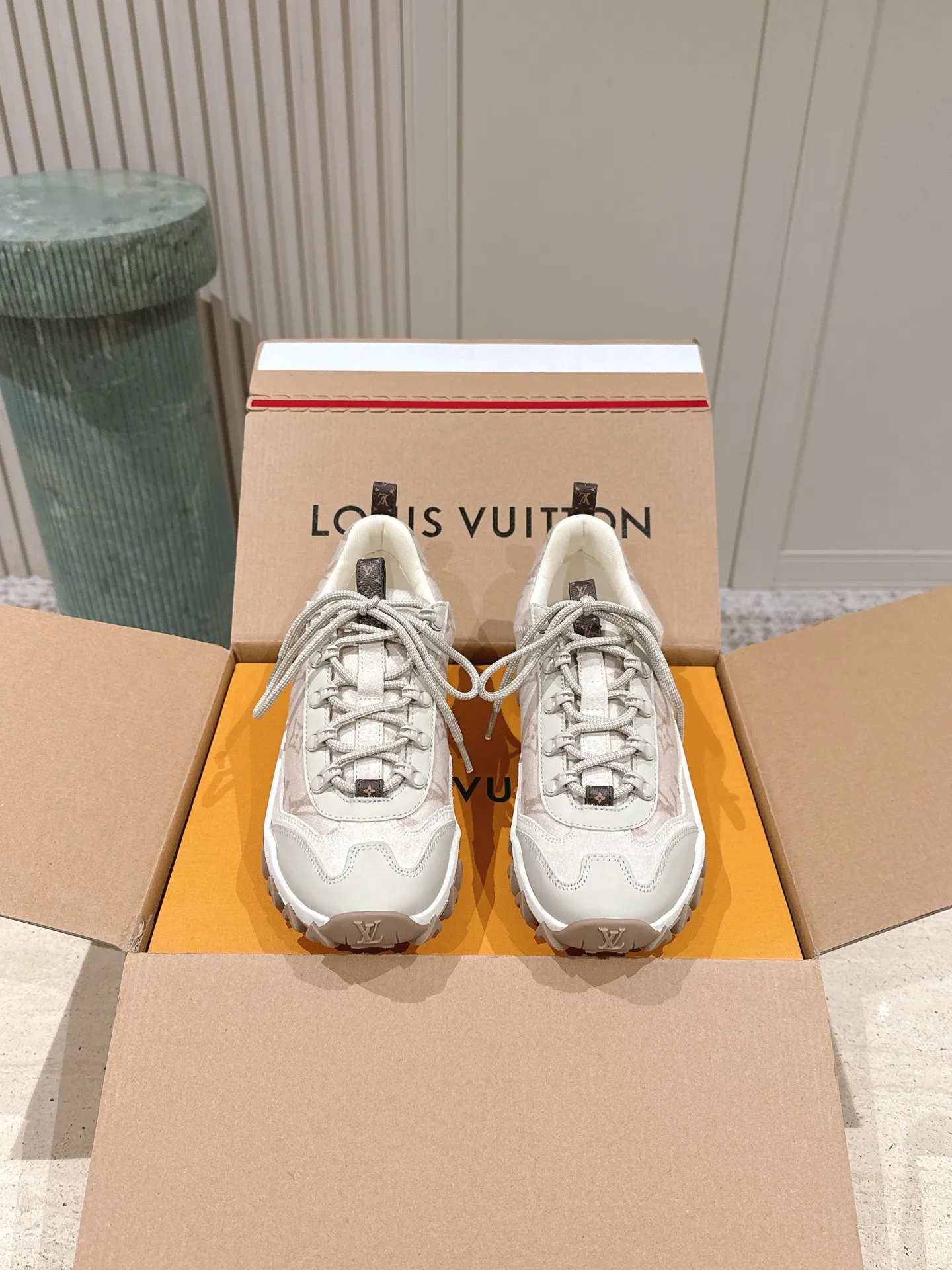 Louis Vuitton Inspired Outdoor Sneaker - Premium Calfskin Leather Hiking Boots - High-End Casual Sport Shoes Europe