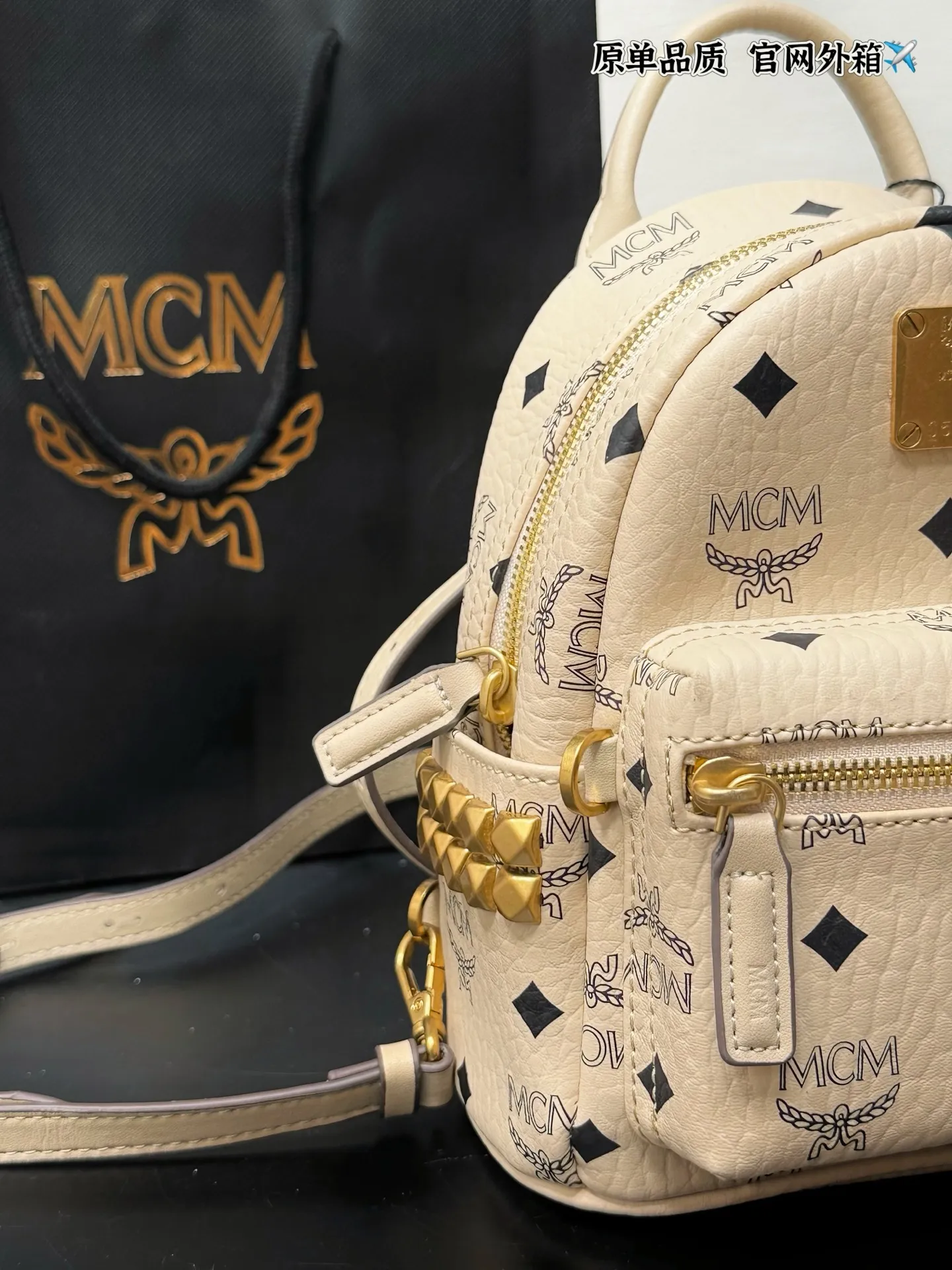 💰175 配皮. MCM Stark 原单品质 韩国正品开模 25s新料老花pvc 五金颜色1:1还原专柜同材质 原版ykk拉头拉链 🎀迷你尺寸:17x21cm 官网外箱