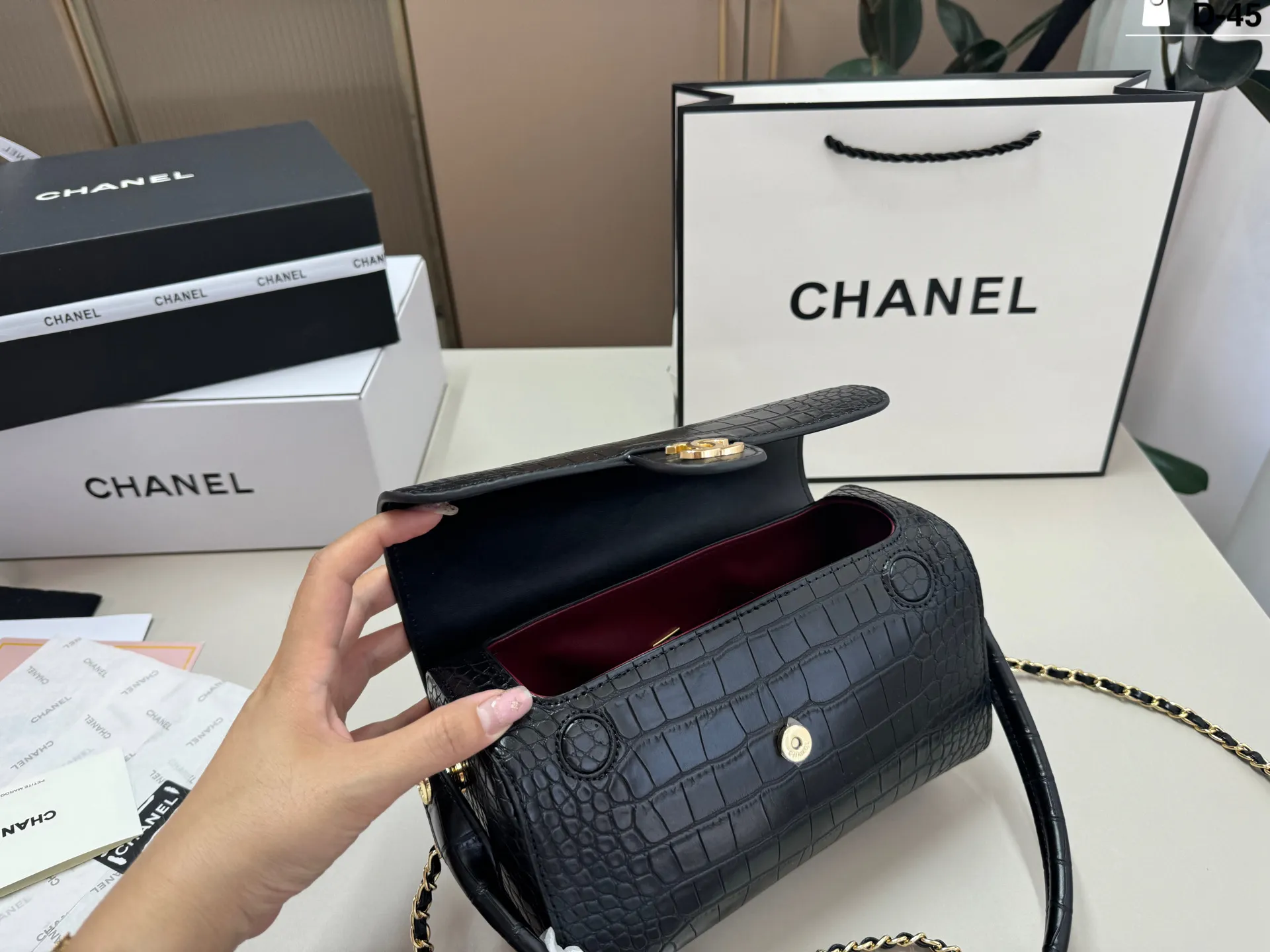 💰p155 D-45尺寸23×13折叠盒 香奈儿26a手柄保龄球包 高级感满满 Chanel圆筒包复古千金氛围感 氛围感直接拉满