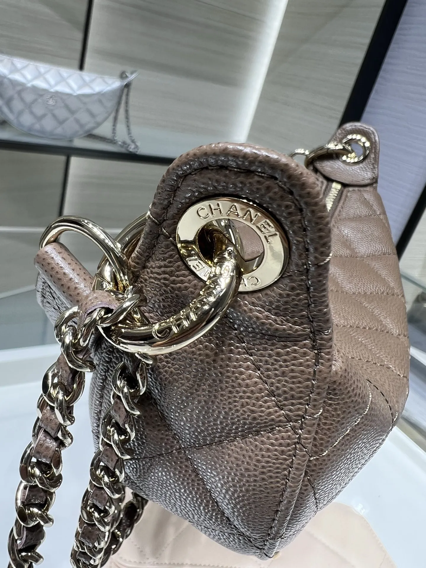 Ohanel 26S 新款月牙包 月亮包 腋下包 手拎 斜挎三用 鱼子酱小牛皮 P630 AP5094Y 22x15x6cm22x15x6cm