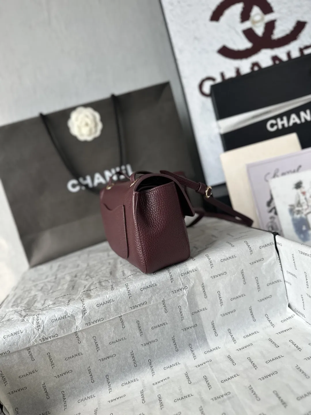 顶级货_跑量价p680 【配小香专属白盒】法国·高端定制品 Chane1 Chane1 26B新款 cf Maxi miniロ盖包 26B 新尺寸mini口盖包 前几季的maxi 尺寸也超喜欢, ♥ 这季的小尺寸更显精致!小小一只显可爱依旧是 maxi Flap的简约设计和皮质,手感软糯自带松弛感;背面带口袋;淡金色五金低调奢华~20cm的尺寸日常实用,小个子也轻松驾驭、肩带长度可以调节、单肩斜跨都可以呀!很适合日常背呀! 款号AS6573 尺寸13-20-6CM