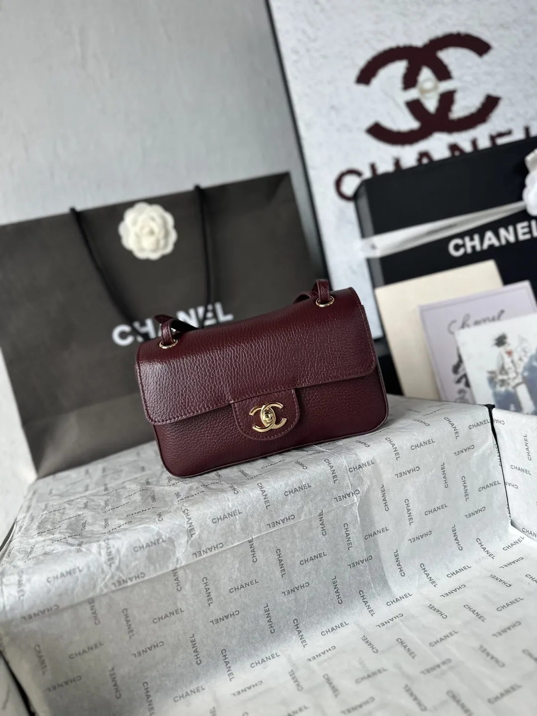 顶级货_跑量价p680 【配小香专属白盒】法国&middot;高端定制品 Chane1 Chane1 26B新款 cf Maxi miniロ盖包 26B 新尺寸mini口盖包 前几季的maxi 尺寸也超喜欢， &hearts; 这季的小尺寸更显精致！小小一只显可爱依旧是 maxi Flap的简约设计和皮质，手感软糯自带松弛感；背面带口袋；淡金色五金低调奢华～20cm的尺寸日常实用，小个子也轻松驾驭、肩带长度可以调节、单肩斜跨都可以呀！很适合日常背呀！ 款号AS6573 尺寸13-20-6CM