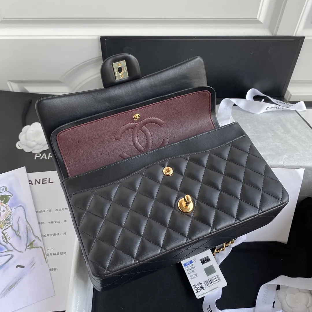 Premium French crafted leather shoulder bag, classic flap design women crossbody handbag xiashuluxemoments