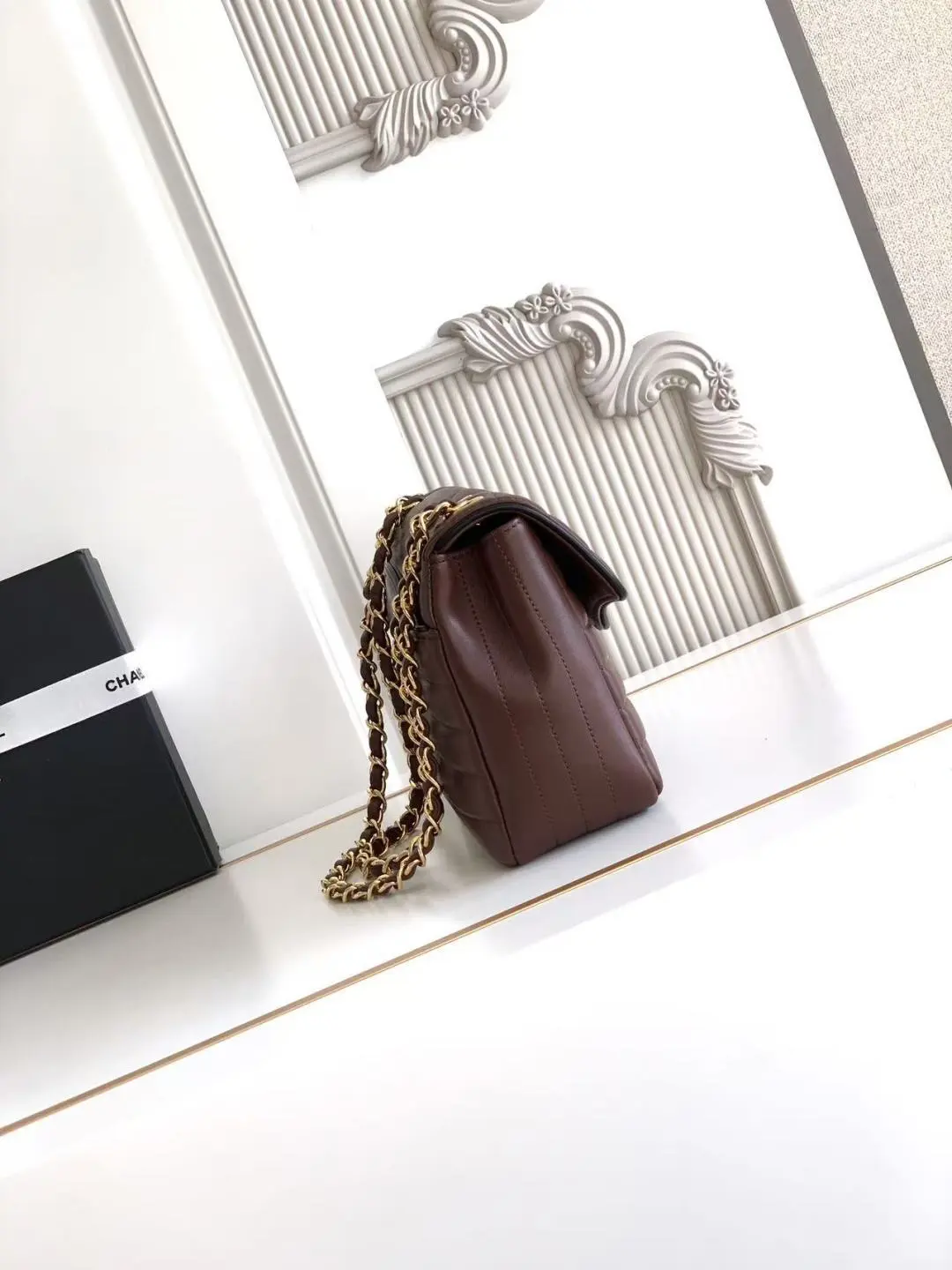 🇨🇳🇮🇹🇫🇷CHANEL AS6497氛围感波浪纹链条包,复古金扣经典耐看,柔韧好皮质,皮穿链设计,多种背法随心切换,日常出行百搭出彩 16x25.5x7cm:16x25.5x7cm