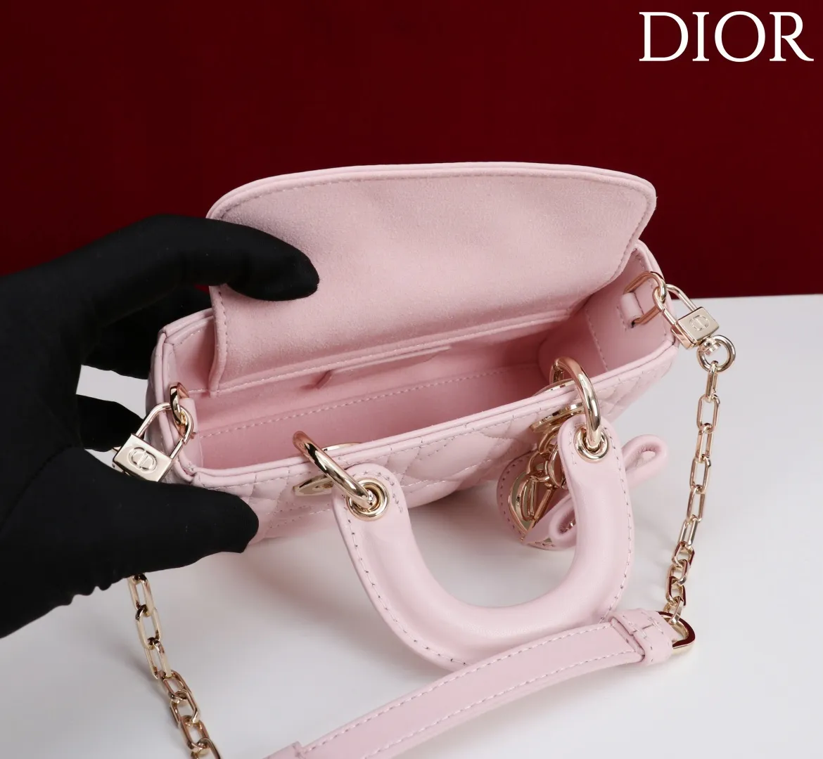 型号：0542蝴蝶结 Size：16cm羊皮 16.5*6*10cm ❤️超迷你lady d-joy-micro ⚠️Internal Composition: Leather with Velvet